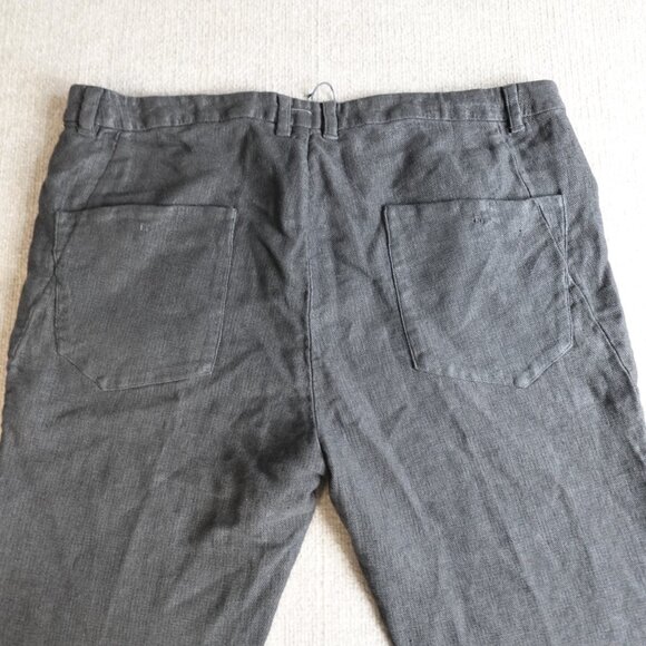 Transit Uomo Mens Pants 2XL Gray Linen Blend Made in Italy - Picture 14 of 14
